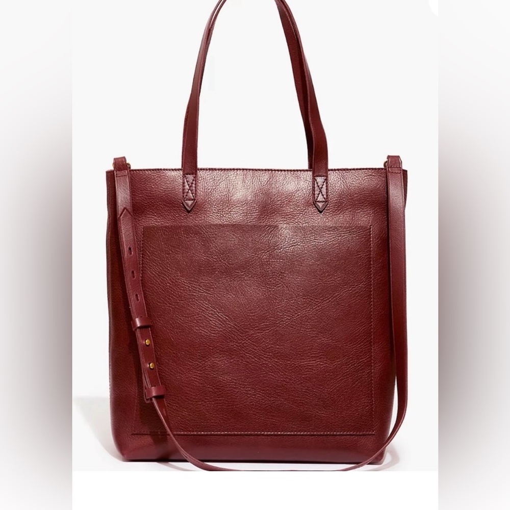 EUC Madewell Top Zip Transport Tote in Dark Cabernet